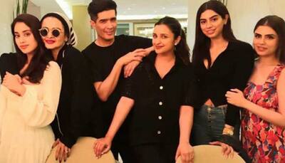 Rekha Turns Up In Diva Mode At Manish Malhotra's House, Parties With Gen-Z Stars Janhvi Kapoor, Khushi And Parineeti Chopra 