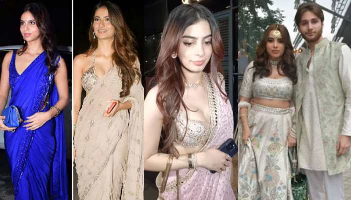 Palak Tiwari, Suhana Khan Wore Blingy Sarees At Aaliyah Kashyap's Engagement, Gen Z Boys Chose Desi Ethnic!