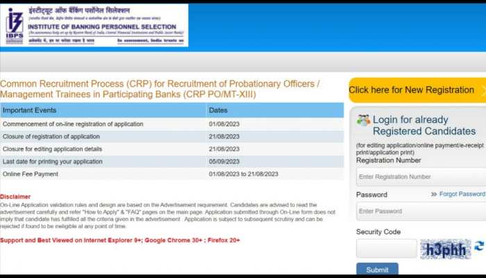 IBPS PO Recruitment 2023 Official Notification Out; Apply For Over 3k Bank PO Posts On ibps.in; Direct Link Here
