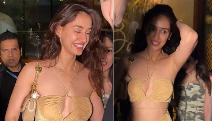 Viral Video: Disha Patani Suffers Oops Moment In Golden Dress At Dinner Outing, Friend Helps Fix Her Dress