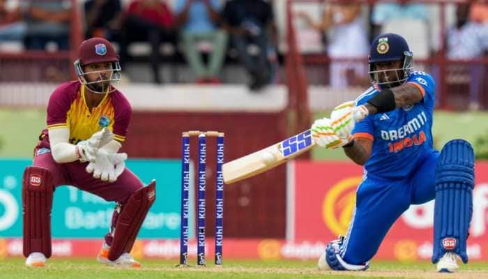 Team India vice-captain Suryakumar Yadav has aggregated 1,780 runs in T20Is, the fourth highest by an Indian in T20Is, surpassing Shikhar Dhawan’s tally of 1,759 in the third T20I against West Indies on Tuesday. Virat Kohli (4,008), Rohit Sharma (3,853) and KL Rahul (2,265) are the three batters ahead of him. (Photo: AP)