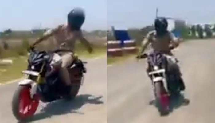 Viral VIDEO: Policeman&#039;s Dangerous Bike Stunt Goes VIRAL... People Like VIDEO, But His Department DOES THIS