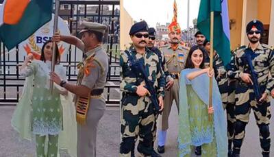 Kiara Advani Waves Tricolour At Wagah Border, Gets Trolled For Struggling To Hold National Flag