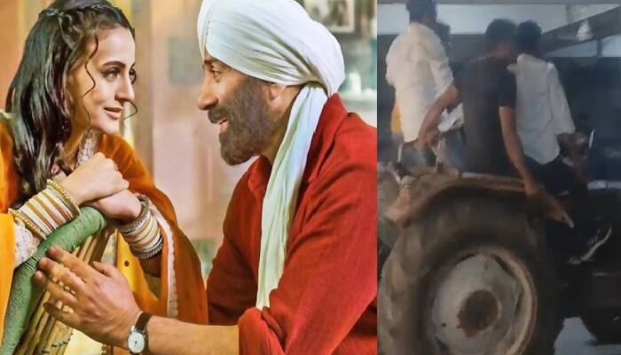 &#039;Gadar 2&#039; Fever: Fans Arrive In Tractors To Watch Sunny, Ameesha-Starrer Chanting &#039;Bharat Mata Ki Jai&#039; - Watch