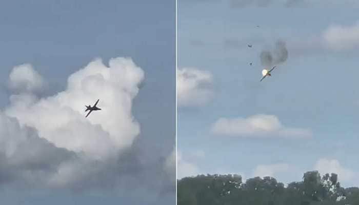 Shocking Video: Pilot Ejects Moment Before MiG-23 Fighter Jet Crashes Near Apartment Complex