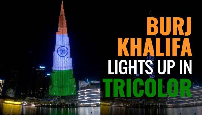 What A View: "Har Ghar Tiranga" Burj Khalifa Lights Up Tiranga On I-Day