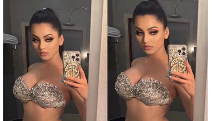 Urvashi Rautela Goes Bold In Embellished Bralette, Teases Super Hot Mirror Selfie Look 