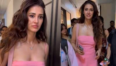 Disha Patani Turns Heads As She Steps Out In A Stunning Pink Mini-Dress, Fans Call Her 'Indian Barbie'