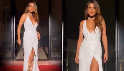 Nia Sharma Stuns In Silver Thigh-High Slit Dress, Actress Flaunts Her Curves In Plunging Gown