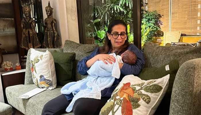 Sonam Kapoor&#039;s Mother Sunita Kapoor Drops Unseen Adorable New Pics Of Grandson Vayu From His First Birthday 