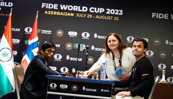 Chess World Cup 2023: R Praggnanandhaa Vs Magnus Carlsen Game 2 Of Final Ends In Draw, Tiebreaker To Decide Winner