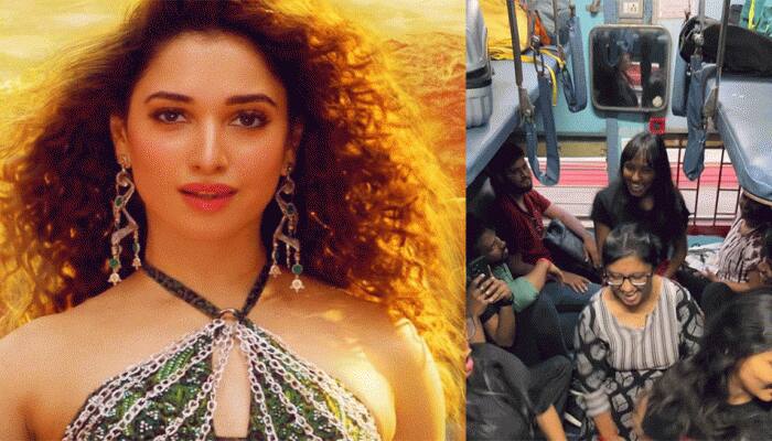 Viral Video: Women Passengers Dance To Tamannaah Bhatia's Kaavaalaa Inside Train, Leaves Netizens Fuming