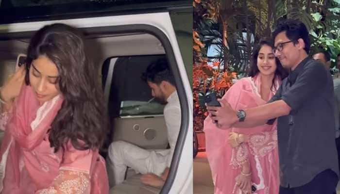 Janhvi Kapoor&#039;s Ravishing Desi Look As She Heads Back Home From Tirupati With Rumoured BF Shikhar Pahariya - Watch