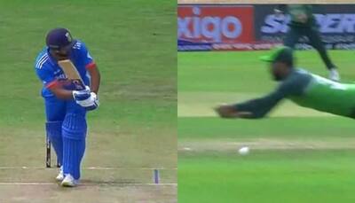 Watch: Rohit Sharma Almost Gets Out To Shaheen Afridi In 1st Over But Fakhar Zaman Drops The Catch