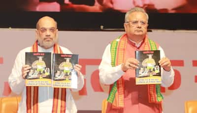 Amit Shah Unveils BJP's 'Aarop Patra' Against Chhattisgarh Govt, Says ‘Dilli ka Darbaar' Can Do Nothing