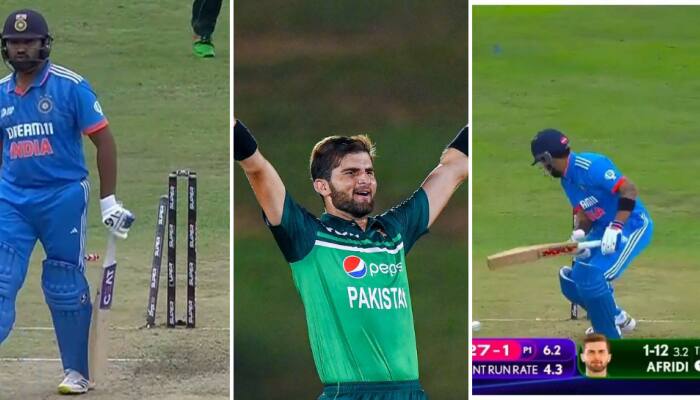 IND vs PAK: &#039;Shaheen Afridi Owns Virat Kohli, Rohit Sharma,&#039; Fans Go Crazy As Pakistan Pacer Removes Star Duo, Watch Video Here