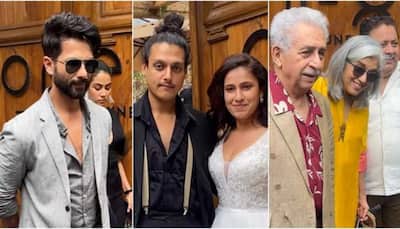 Shahid Kapoor-Mira, Naseeruddin Shah Attend Ruhaan Kapoor, Manukriti Pahwa's Wedding Reception, Pics Inside