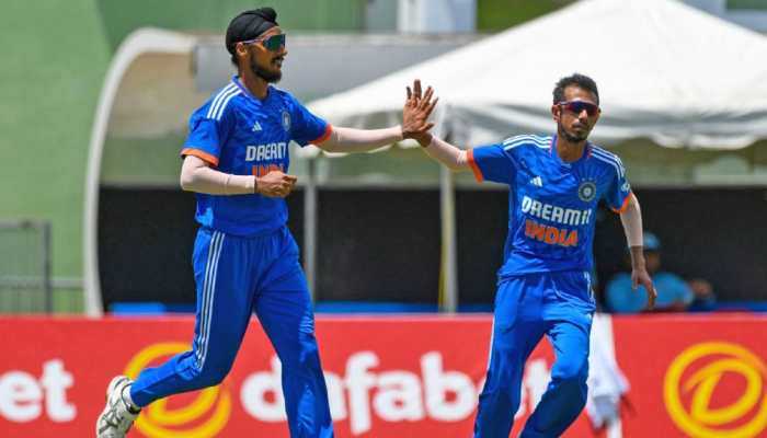 Yuzvendra Chahal (right) and Arshdeep Singh are not part of India's provisional 15-member squad for Cricket World Cup 2023 in India from next month. (Photo: ANI)