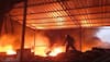 fire breaks out at transport godown