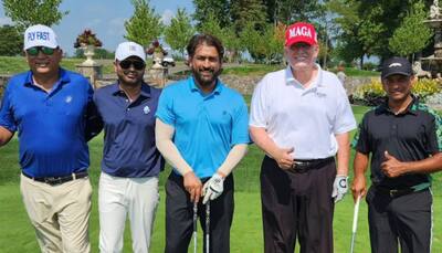 WATCH: MS Dhoni Plays GOLF With Ex-President Donald Trump On Vacation In USA