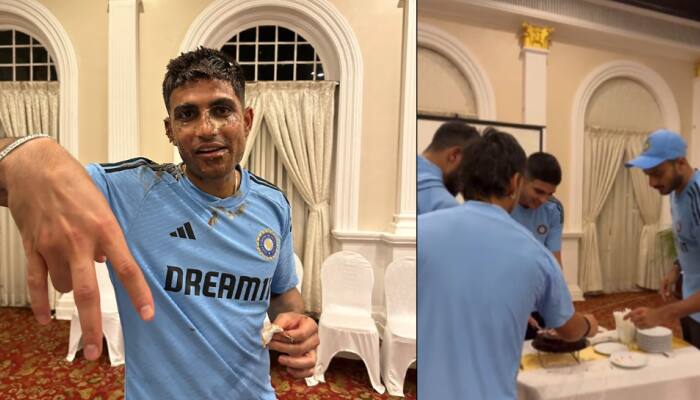 Watch: Shubman Gill&#039;s Birthday Cake Smashed On His Face As Celebration Video Goes Viral