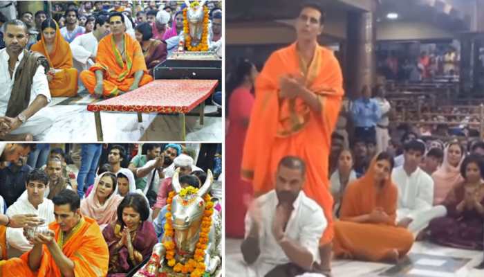 Viral Video: Akshay Kumar Visits Mahakal Temple In Ujjain Along With Son Aarav On Birthday