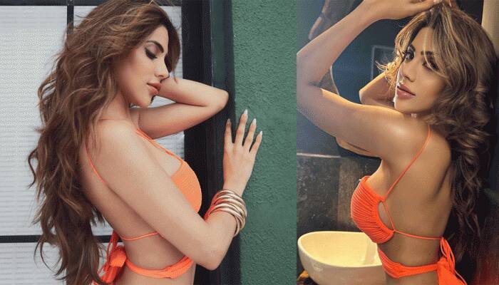 Nikki Tamboli Flaunts Killer Hot Curves In Orange Bikini, Leaves Viewers Gasping For Breath People News Zee News
