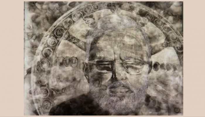 Happy Birthday Narendra Modi: Smoke Artist Makes Portrait PM On His 73rd Birthday - Watch | India News | Zee News