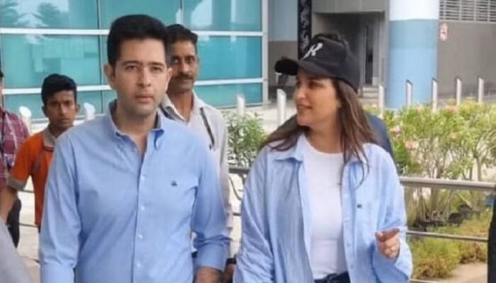 Bride-To-Be Parineeti Chopra Twins With Fiance Raghav Chadha In Blue Shirt Ahead Of Wedding