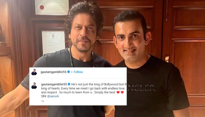 Gautam Gambhir Meets Shah Rukh Khan, Says &#039;King Khan&#039; Is Simply The Best, See PIC