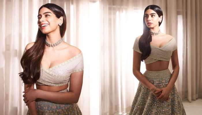 Khushi Kapoor Sizzles In Silver Off-Shoulder Sequinced Lehenga, Fans Call Her &#039;Princess&#039; 