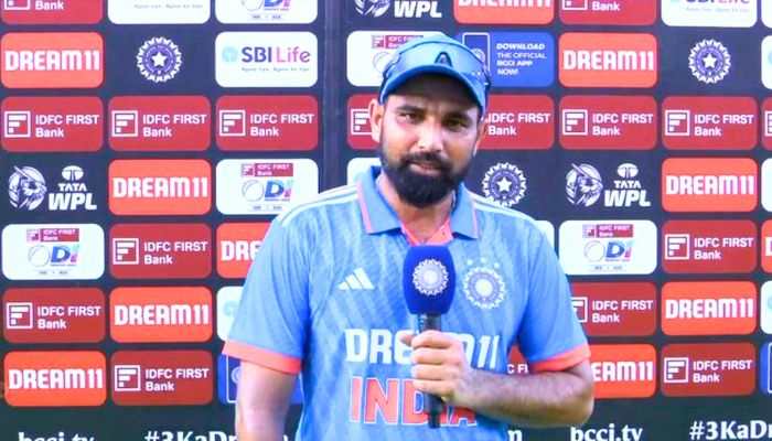 Watch: Mohammed Shami&#039;s Hilarious Response To Harsha Bhogle&#039;s Heat Query Takes Center Stage In Mohali ODI Clash
