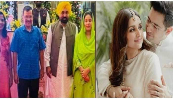 Delhi, Punjab CMs Arvind Kejriwal, Bhagwant Mann Attend Parineeti Chopra-Raghav Chadha Wedding With Their Wives In Udaipur