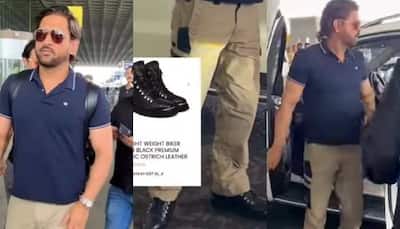 MS Dhoni Sets Trend With Stunning Ostrich Boots Worth THIS Much At Airport, Video Goes Viral - Watch