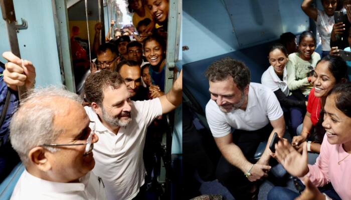 Rahul Gandhi Takes Train Ride In Chhattisgarh To Put Congress&#039; Campaign Trail On Track