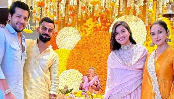 India Vs Australia 3rd ODI: Virat Kohli And Anushka Sharma Seek Lord Ganesha’s Blessings Ahead of Rajkot Game And Cricket World Cup 2023, Check PIC