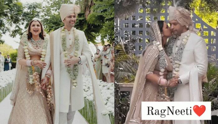 Parineeti Chopra Shakes Legs With Raghav Chadha After Varmala, Kisses Him At Wedding Mandap 