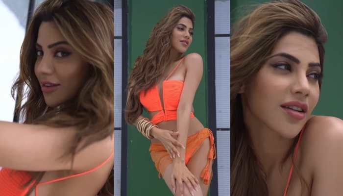 Watch: Nikki Tamboli Raises Mercury Level In Orange Bikini, Drops Sultry Video