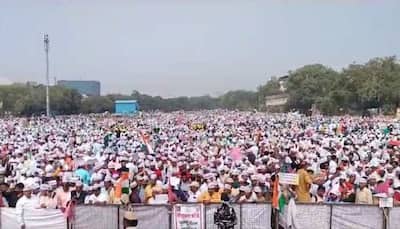 Delhi's Ramlila Maidan Witnesses Huge Rally By Government Employees Seeking Restoration Of Old Pension Scheme