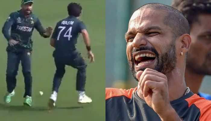 Shikhar Dhawan&#039;s Reaction To Pakistan&#039;s Cricket Team&#039;s Bizarre Fielding Effort Goes Viral - Watch