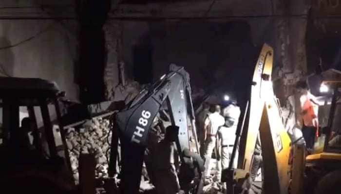 Three-Storey Building Collapses In Madhya Pradesh&#039;s Satna, 2 Labourers Rescued Safely