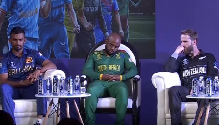 Cricket World Cup 2023: South Africa Captain Temba Bavuma Falls Asleep At Captains&#039; Day Meet, Pic Goes Viral