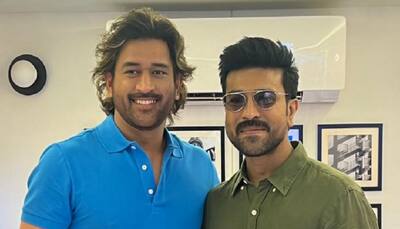 Ram Charan Is All Smiles As He Meets MS Dhoni, Fans Comment, 'Two GOATS In One Frame'