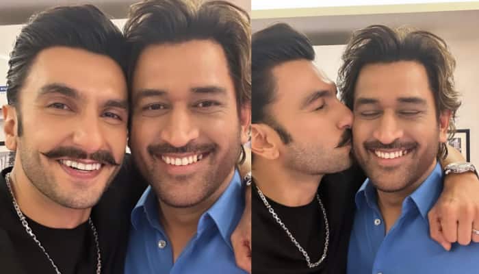 Ranveer Singh Meets MS Dhoni, Gives A Kiss On CSK Captain&#039;s Cheek; PIC Goes Viral