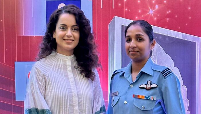 Tejas: Kangana Ranaut Meets First And Only Woman Rafale Fighter Pilot Flight Lieutenant Shivangi Singh
