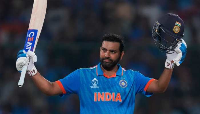 India captain Rohit Sharma registered his seventh century in the ODI World Cup, the most by a batter in the ODI World Cup, he went past Sachin Tendulkar who is next on the list with 6 hundreds. (Photo: AP)