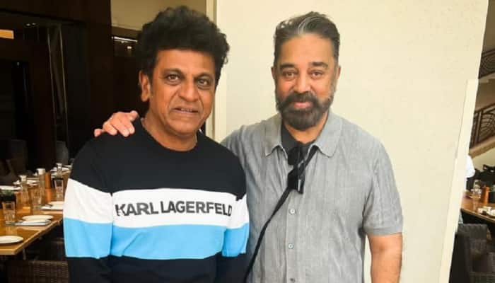 Actor Kamal Haasan Meets Kannada Superstar Shiva Rajkumar Ahead Of &#039;Ghost&#039; Release