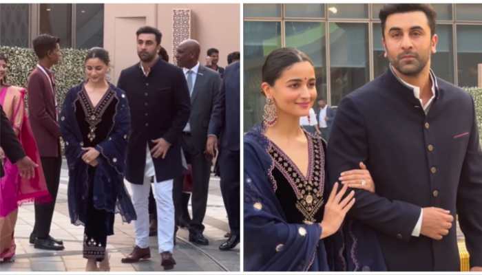 Alia Bhatt, Ranbir Kapoor Look Graceful In Royal Ethnic Ensemble - VIDEO