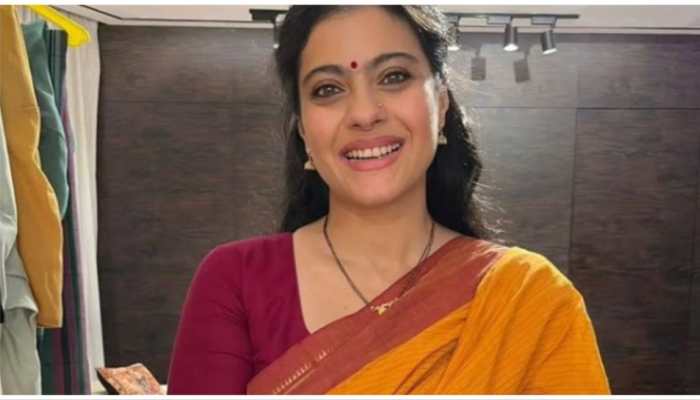 Kajol Kickstarts Navratri With Stunning Traditional Orange Saree - PICS