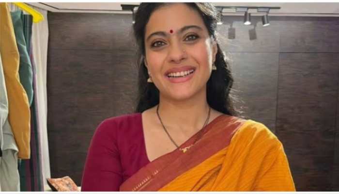 Kajol Kickstarts Navratri With Stunning Traditional Orange Saree - PICS